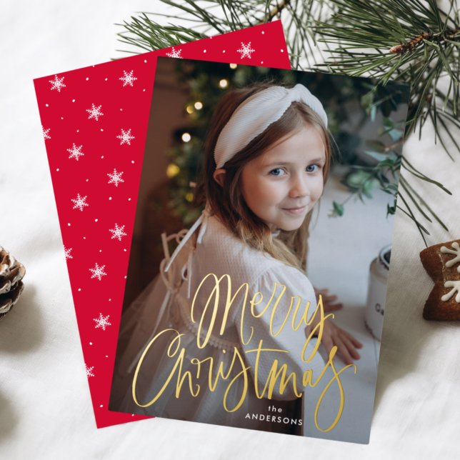 Tarjeta Festiva Con Relieve Metalizado Fotos de oro de Feliz Navidad (Subido por el creador)