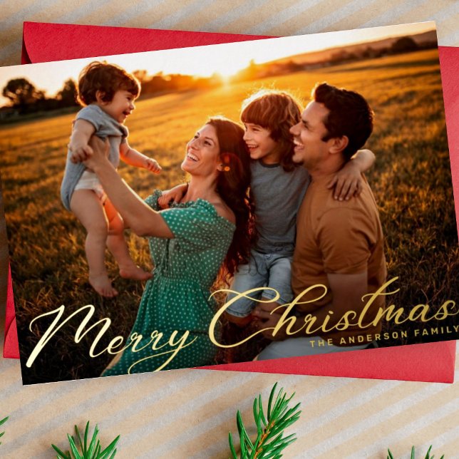 Tarjeta Festiva Con Relieve Metalizado Fotos de oro tradicionales de navidad (Subido por el creador)