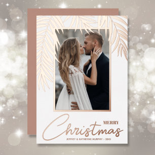 Tarjeta Festiva Con Relieve Metalizado Fotos navideñas de Merry