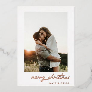 Tarjeta Festiva Con Relieve Metalizado Fotos simples de navidad