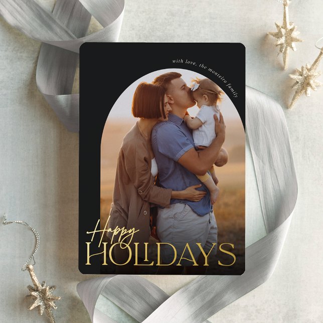 Tarjeta Festiva Con Relieve Metalizado Fotos verticales de Happy Holidays (Subido por el creador)