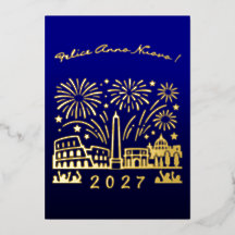 Fuegos Artificiales Roma Italia Feliz Año Nuevo 20