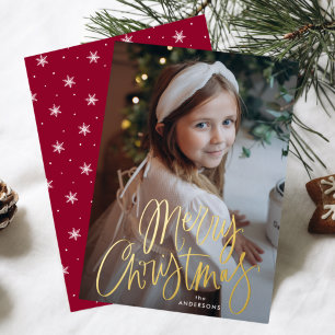 Tarjeta Festiva Con Relieve Metalizado Guión caprichoso Arándano Feliz Navidad Foto