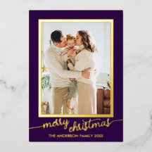 Guión de una foto minimalista Feliz Navidad