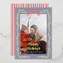 Guirnalda Vintage Dibujada a Mano Felices Fiestas