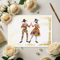 Harlequins de baile (blanco)