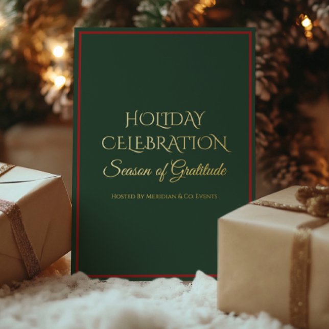Tarjeta Festiva Con Relieve Metalizado Holiday Luxe Foil Invitation Luxury Business Card (Subido por el creador)