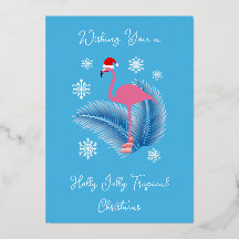 Holly Jolly Tropical Navidad Flamingo