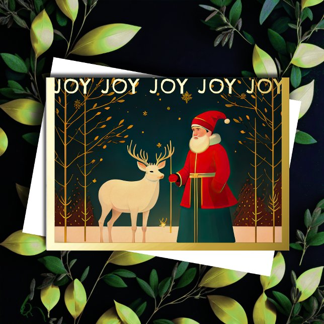Tarjeta Festiva Con Relieve Metalizado Ilustracion de Navidades caprichosos (Subido por el creador)