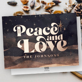 Tarjeta Festiva Con Relieve Metalizado Invierno nocturno Starry Sky Relieve metalizado de