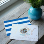 Tarjeta Festiva Con Relieve Metalizado Joy Blue Coastal Navidades Beach Seashell Photo<br><div class="desc">¿Quién necesita copos de nieve cuando tienes conchas? Disfrute de una fresca sensación náutica, casual y costera, con nuestra colección de Navidades de vacaciones de Relieve metalizado inspirada en la costa. Hemos pintado a mano hermosas conchas oceánicas de color acuático con salpicaduras de azul costero, rosa rosado, blanco arenoso, tés...</div>