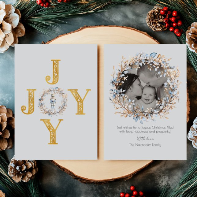 Tarjeta Festiva Con Relieve Metalizado Joy Elegant Navidades Nutcracker Ballet Photo (Subido por el creador)
