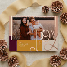Joy Overlay Moderno Rubor Color Block Family Photo