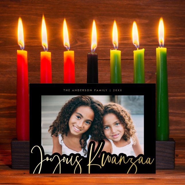 Tarjeta Festiva Con Relieve Metalizado Joyous modernos Kwanzaa Patrón de paños de barro f (Subido por el creador)