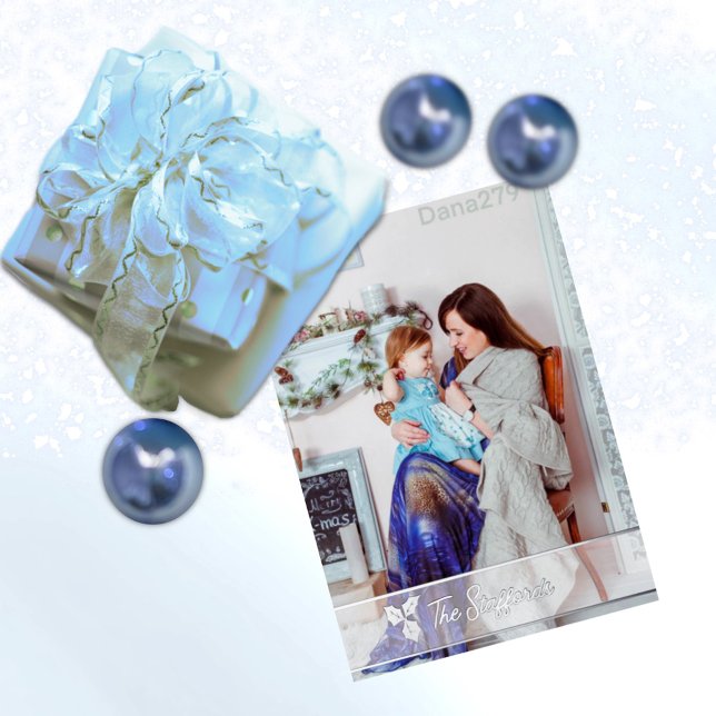 Tarjeta Festiva Con Relieve Metalizado Joyoux Noel Opaque Foil Holiday Card (Subido por el creador)