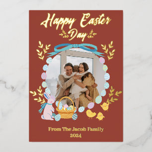 Tarjeta Festiva Con Relieve Metalizado La elegante y simple tipografía de la familia de P
