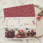 Tarjeta Festiva Con Relieve Metalizado Letras De Mano Muy Brillante 3 Navidades Fotográfi<br><div class="desc">¡Añade algo de brillo a tus tarjetas de Navidades con Relieve metalizado oro, plata o oro rosa de verdad! Este clásico y atemporal estilo metálico seguro que añade otro nivel a tus cartas. Un diseño caprichoso, con dibujos a mano, con "Muy Feliz" en letras de Relieve metalizado real, decorado con...</div>