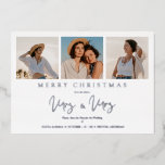Tarjeta Festiva Con Relieve Metalizado LGTB Lesbian Whimsical MRS & MRS Christmas Wedding<br><div class="desc">LGTB Lesbian Whimsical MRS & MRS Christmas Wedding Metallic Foil Save the Date Card with Envelope. If you want to coordinate the back, I suggest you use the following color codes: Rose Gold C3999B - Gold #CBB068 - Silver #B3B3B3 IMPORTANT NOTICE: This design is part of a collection and has...</div>