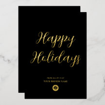 Logotipo de la empresa de lujo en oro negro elegan