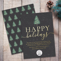 Logotipo empresarial de Felices Fiestas moderno gr