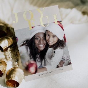 Tarjeta Festiva Con Relieve Metalizado LOTTIE Relieve metalizado dorado Foto Navidades si
