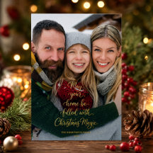 Magia de Navidad en Oro Dos Fotos de Familia Fiest