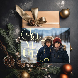 Tarjeta Festiva Con Relieve Metalizado Magnífica tipografía moderna elegante minimalista 