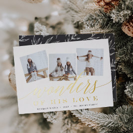 Tarjeta Festiva Con Relieve Metalizado Maravillas de su amor | COLLAGE DE FOTOS