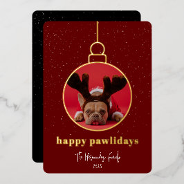 Tarjeta Festiva Con Relieve Metalizado Marco de foto ornamental