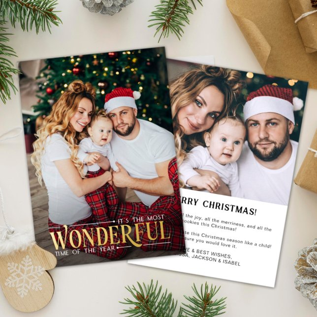 Tarjeta Festiva Con Relieve Metalizado Más maravilloso momento para fotografiar Navidades (Subido por el creador)