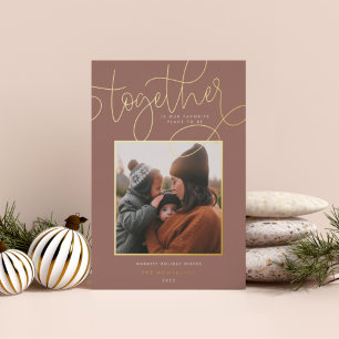 Tarjeta Festiva Con Relieve Metalizado Mejor  