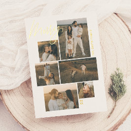 Tarjeta Festiva Con Relieve Metalizado Merry | Navidades del Collage de fotos Gallery Wal