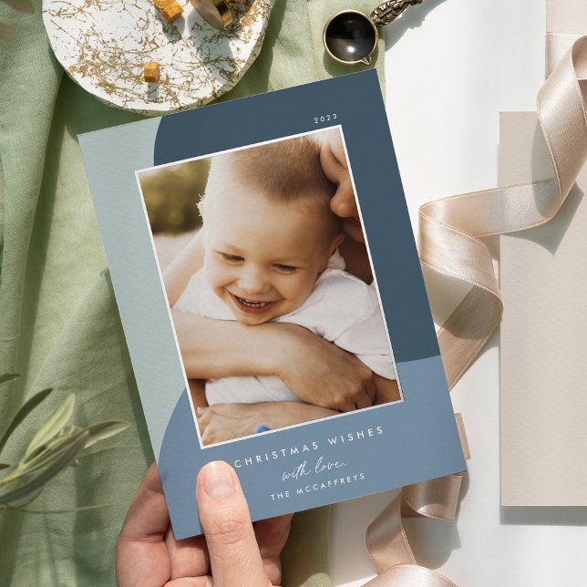 Tarjeta Festiva Con Relieve Metalizado Merry Shades | Plata fotográfica vertical (Subido por el creador)