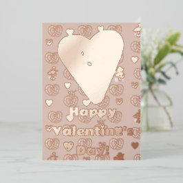 Tarjeta Festiva Con Relieve Metalizado Mikitiez panecillo de pretzel acogedor pastel de S