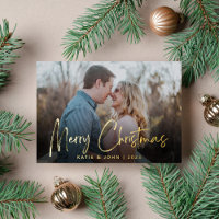 Moda Script Calligraphy Navidades Couple Photo