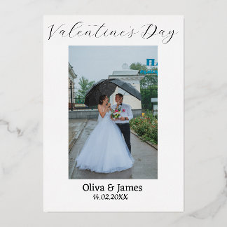 Tarjeta Festiva Con Relieve Metalizado Modern Red Hearts Valentine’s Day