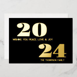 Tarjeta Festiva Con Relieve Metalizado Moderna minimalista elegante