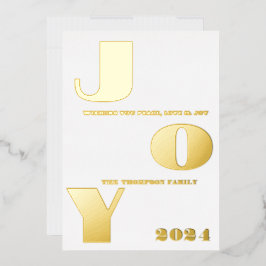 Tarjeta Festiva Con Relieve Metalizado Moderna minimalista elegante