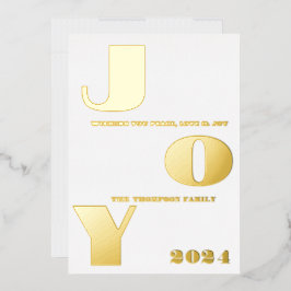 Tarjeta Festiva Con Relieve Metalizado Moderna minimalista elegante