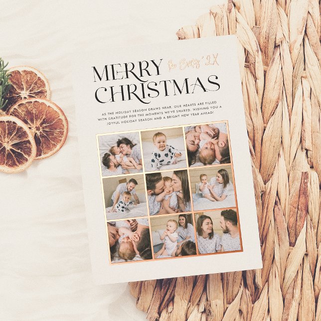 Tarjeta Festiva Con Relieve Metalizado Momentos brillantes de merry | Navidades modernos  (Subido por el creador)
