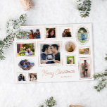 Tarjeta Festiva Con Relieve Metalizado Múltiples fotos de la galería de cuadros de imágen<br><div class="desc">Cuando tienes un montón de fotos geniales para mostrar, necesitas una tarjeta de vacaciones con muchos marcos de ventana para ponerlas en escena. Este diseño simple, realmente brillante, en Relieve metalizado y blanco, cuenta con trece (13) cuadros artísticos, gráficos, para tus fotos. La tipografía limpia y moderna es fácil de...</div>