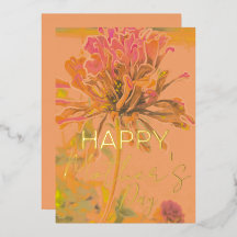 Naranja Floral Impresionista Día de la Madre