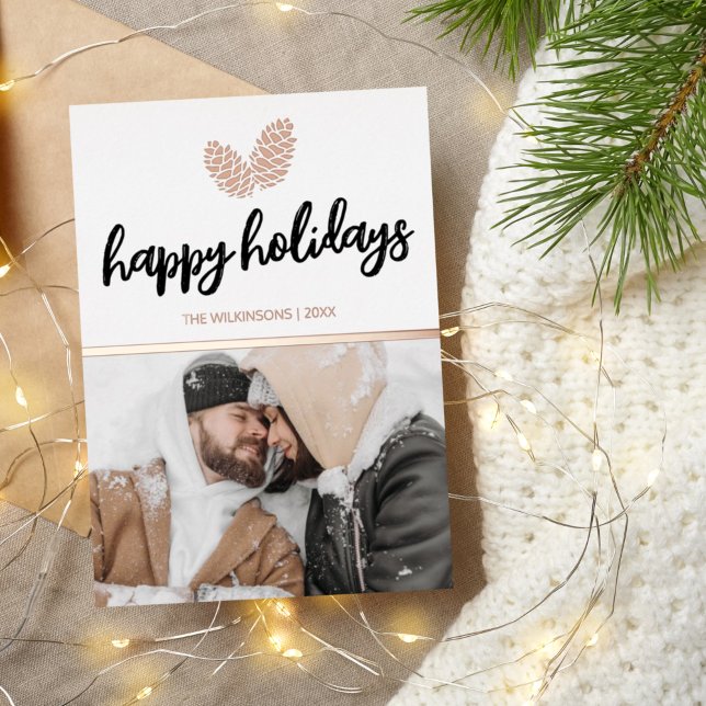 Tarjeta Festiva Con Relieve Metalizado Navidades clásicos fotografiar los tonos de pino (Subido por el creador)