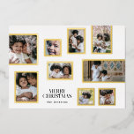 Tarjeta Festiva Con Relieve Metalizado Navidades Collage de fotos Merry Christmas Gold<br><div class="desc">Collage de fotos de vacaciones navidades Momentos alegres elegantes _________________________________ ***este diseño es parte de una colección de vacaciones para navidades*** Captura la magia de la temporada navideña con mi Elegante colección de Collages de fotos de vacaciones para Navidades de momentos alegres! Esta colección está diseñada para mostrar sus atesorados...</div>