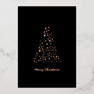 Tarjeta Festiva Con Relieve Metalizado Navidades Cute Monocrome Brighty Stars