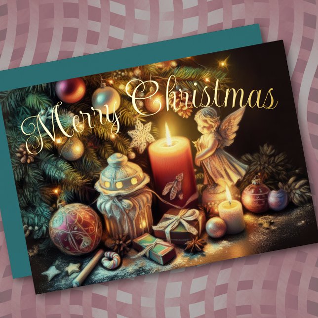 Tarjeta Festiva Con Relieve Metalizado Navidades de dibujo de Pastel (Subido por el creador)