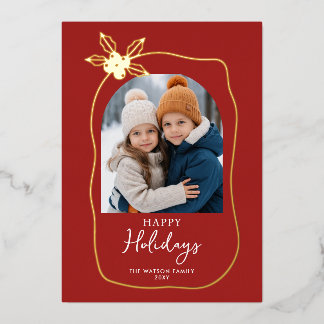 Tarjeta Festiva Con Relieve Metalizado Navidades de Doodle Scribble 4 mano de foto dibuja