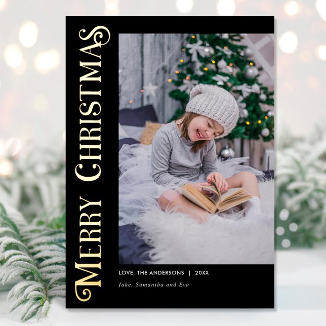 Tarjeta Festiva Con Relieve Metalizado Navidades de fotografía de escritura moderna de Fe (Subido por el creador)