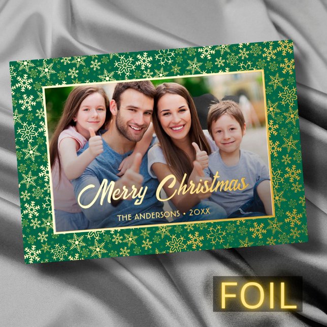 Tarjeta Festiva Con Relieve Metalizado Navidades de fotografía modernos elegantes copos d (Subido por el creador)