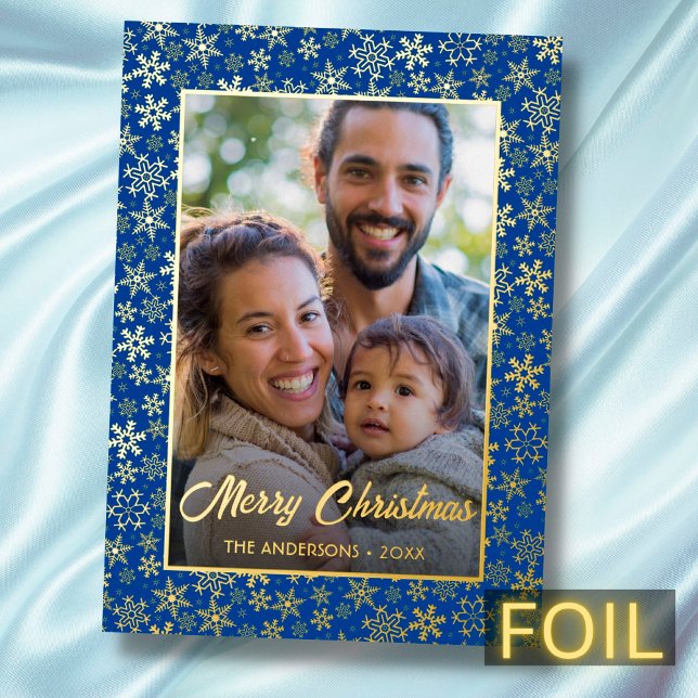 Tarjeta Festiva Con Relieve Metalizado Navidades de fotografía modernos elegantes copos d (Subido por el creador)